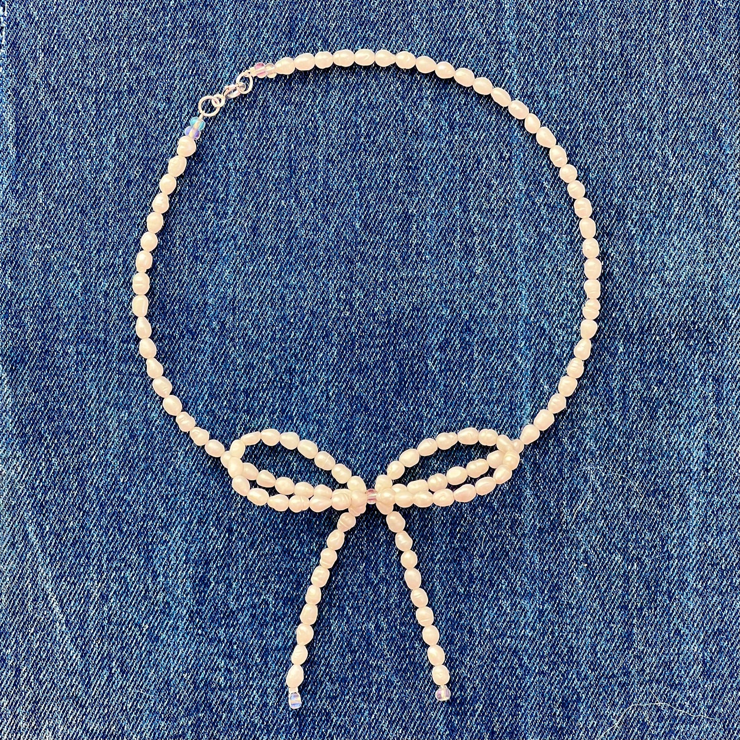 Pearl Bow Necklace
