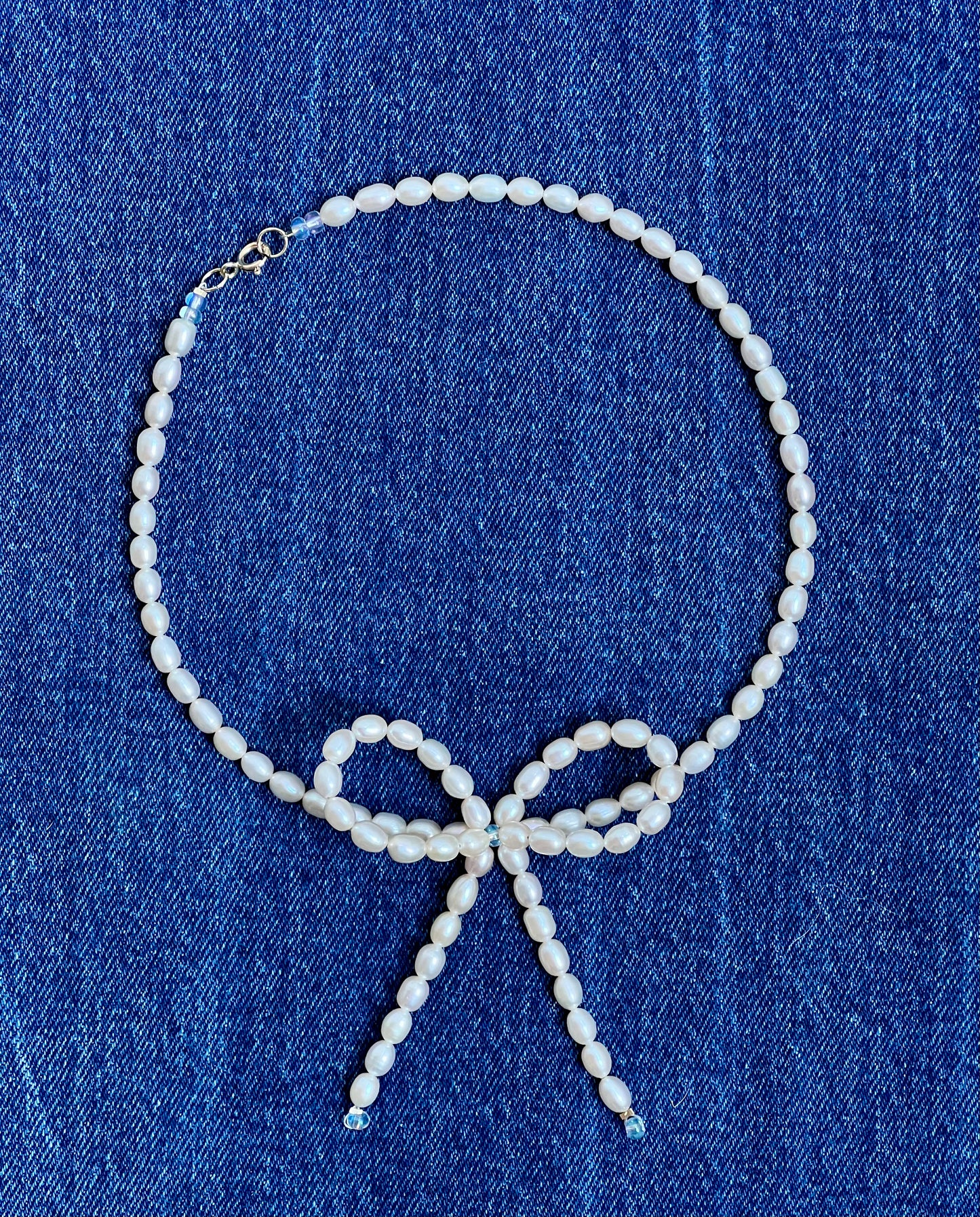 Pearl Bow Necklace