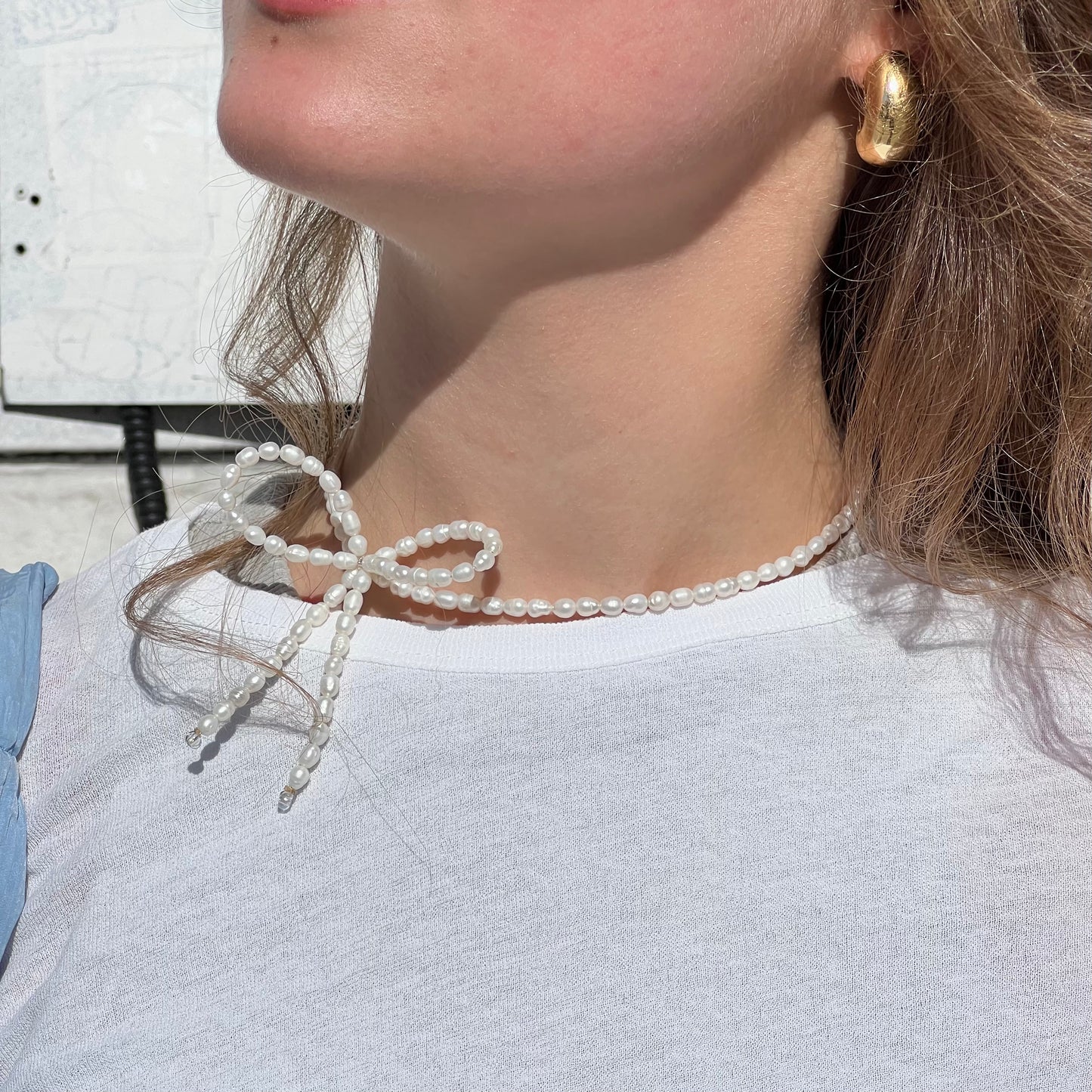 Pearl Bow Necklace